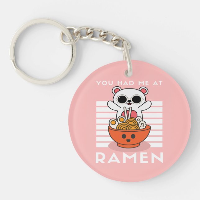 Cute Kawaii Ramen  Key Ring (Front)