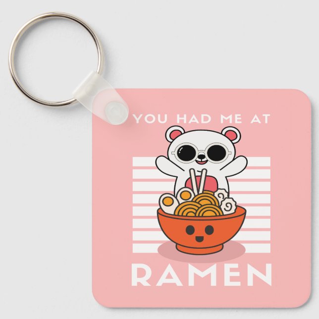 Cute Kawaii Ramen  Key Ring (Front)