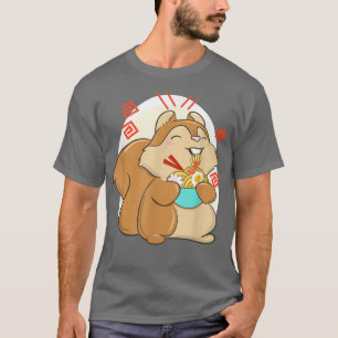 Cute Kawaii Ramen Squirrel Japanese Noodles  T-Shirt