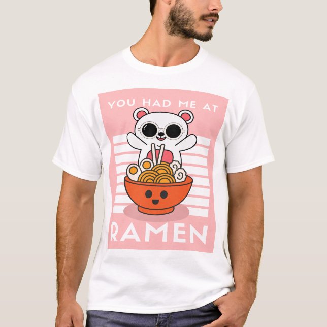 Cute Kawaii Ramen T-Shirt (Front)