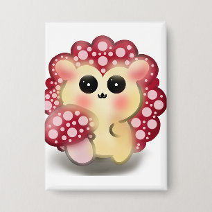 Cute Kawaii Red Mushroom Hedgehog Toadstool Art