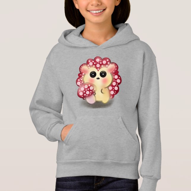 Cute Kawaii Red Mushroom Hedgehog Toadstool Art (Front)