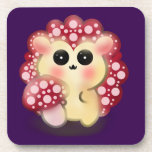 Cute Kawaii Red Mushroom Hedgehog Toadstool Art Coaster<br><div class="desc">Add a touch of forest magic to your day with this incredibly cute Mushroom Hedgehog design! This adorable woodland hybrid character features a glossy red toadstool cap with pink dots and big, sweet anime-style eyes. This kawaii illustration perfectly captures the trendy cottagecore and fairycore aesthetics. It makes a wonderful gift...</div>