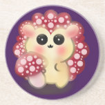 Cute Kawaii Red Mushroom Hedgehog Toadstool Art Coaster<br><div class="desc">Add a touch of forest magic to your day with this incredibly cute Mushroom Hedgehog design! This adorable woodland hybrid character features a glossy red toadstool cap with pink dots and big, sweet anime-style eyes. This kawaii illustration perfectly captures the trendy cottagecore and fairycore aesthetics. It makes a wonderful gift...</div>