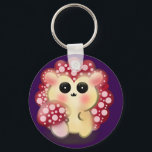 Cute Kawaii Red Mushroom Hedgehog Toadstool Art Key Ring<br><div class="desc">Add a touch of forest magic to your day with this incredibly cute Mushroom Hedgehog design! This adorable woodland hybrid character features a glossy red toadstool cap with pink dots and big, sweet anime-style eyes. This kawaii illustration perfectly captures the trendy cottagecore and fairycore aesthetics. It makes a wonderful gift...</div>