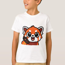 Cute Kawaii Red Panda Cartoon T-Shirt
