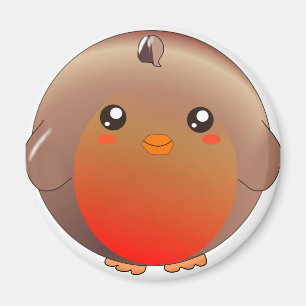 Cute kawaii robin red breast magnet