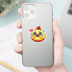 Cute Kawaii Sad Cupcake Crying with Broken Heart S