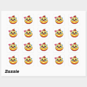 Cute Kawaii Sad Cupcake Crying with Broken Sticker