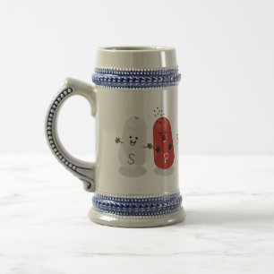 Cute kawaii salt and pepper shakers cartoon beer stein