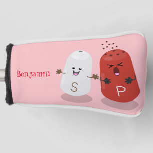 Cute kawaii salt and pepper shakers cartoon golf head cover