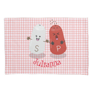Cute kawaii salt and pepper shakers cartoon pillowcase