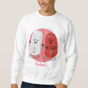 Cute kawaii salt and pepper shakers cartoon sweatshirt