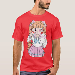 Cute Kawaii School Girl Anime Lover Kidcore Aesth T-Shirt