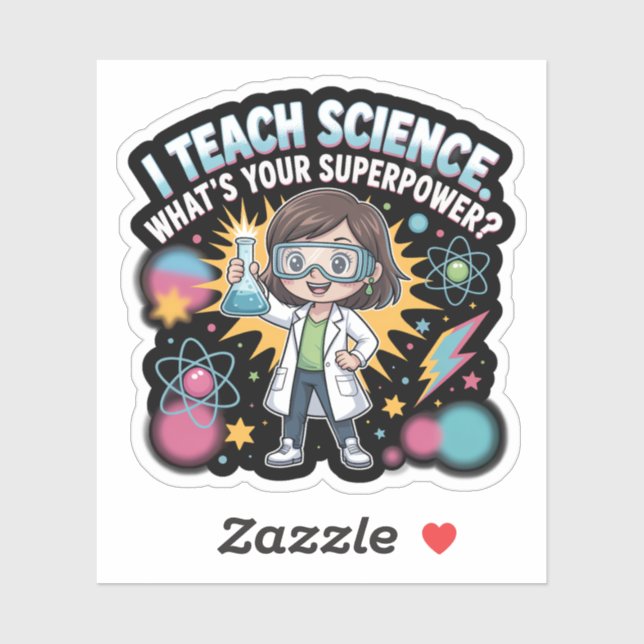 Cute Kawaii Science Teacher – Funny Superpower Lab (Sheet)