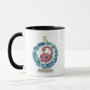 Cute Kawaii Scorpio Zodiac Sign Mug