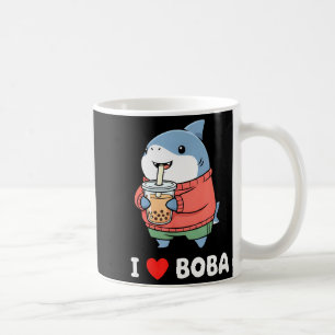 Cute Kawaii Shark Boba Tea Funny Bubble Tea Lover Coffee Mug