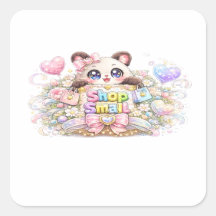 Cute Kawaii Shop Small Business Cat Pastel Pink Fl