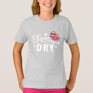Cute Kawaii Sloth Laying On Watermelon Super Dry T-Shirt