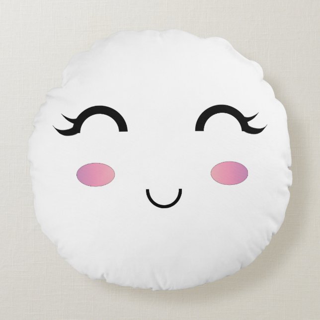 Cute Kawaii Smile Pillow (Front)
