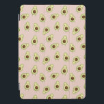 Cute Kawaii Smiling Avocado Pattern iPad Pro Cover<br><div class="desc">Adorable avocado patterned iPad cover features an allover pattern of smiling and winking kawaii style avocados on a blush millennial pink background. A cute design that's perfect for avocado lovers or kawaii fans!</div>
