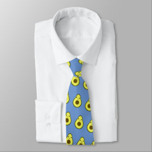 Cute Kawaii Smiling Avocado Tie