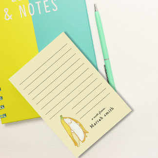 cute kawaii smiling banana cartoon post-it notes