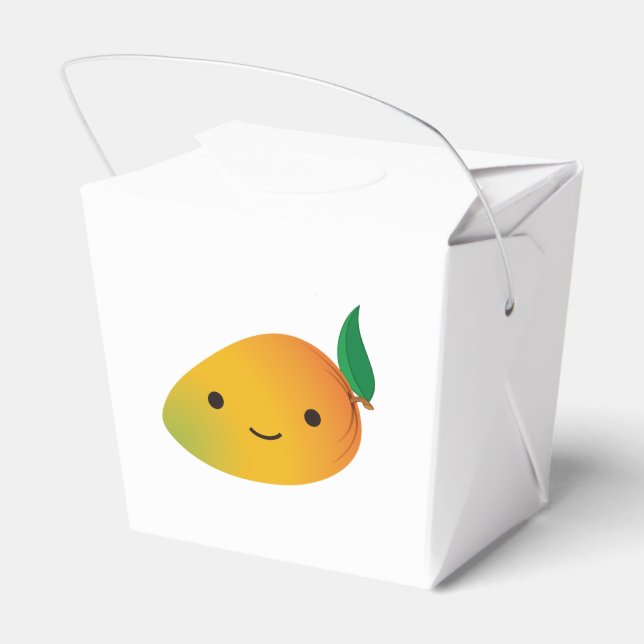 Cute Kawaii Smiling Mango Favour Box (Back Side)