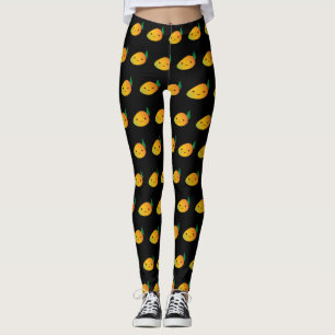 Cute Kawaii Smiling Mango Leggings
