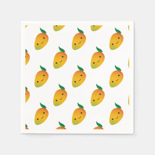 Cute Kawaii Smiling Mango Napkin