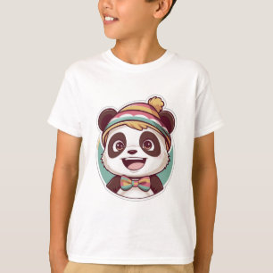 cute kawaii smiling panda T-Shirt