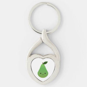 Cute kawaii Smiling Pear Key Ring