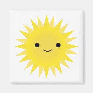 Cute Kawaii Smiling Sun Magnet