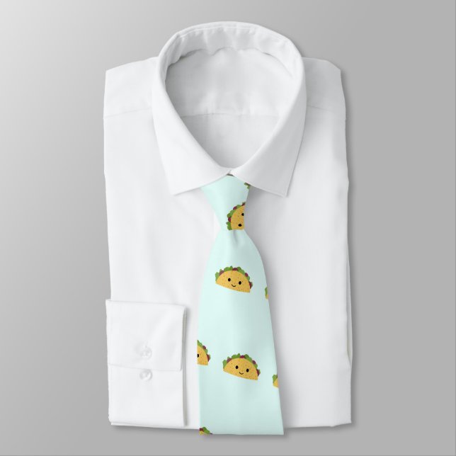 Cute Kawaii Smiling Taco Tie (Tied)