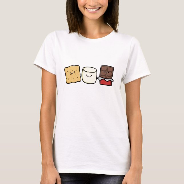 Cute Kawaii Smore Pals T-Shirt (Front)