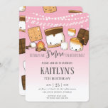 Cute Kawaii S'mores Camping Bonfire Birthday Party Invitation<br><div class="desc">Personalise this cute S'mores invitation with your party details easily and quickly, simply press the customise it button to further re-arrange and format the style and placement of the text.  This adorable invitation features kawaii s'mores, chocolates, mashmallows and cookies. Great for any age. Matching items available in store! (c) The...</div>