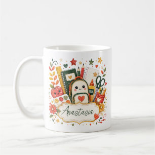Cute Kawaii Sparkle Back to School Supplies Coffee Mug