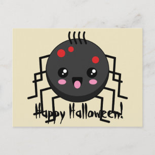 Cute Kawaii Spider Add own Text Holiday Postcard