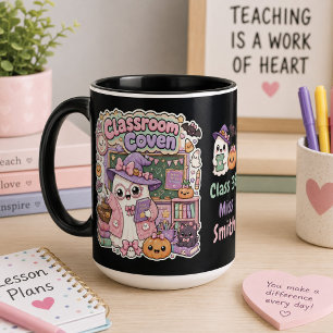 Cute Kawaii Spooky Teacher Ghost Halloween  Mug