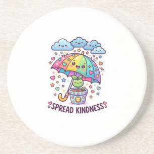 Cute Kawaii Spread Kindness Umbrella Cute Plant St Coaster