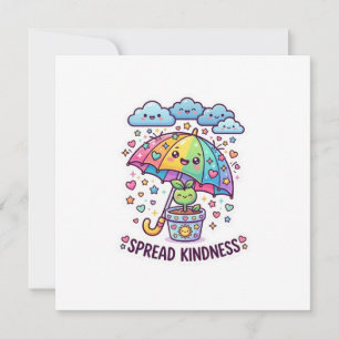 Cute Kawaii Spread Kindness Umbrella Cute PSticker Invitation