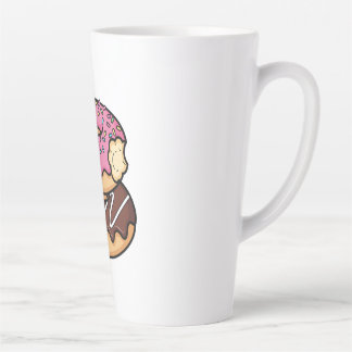 Cute Kawaii Stacked Donuts Illustration Latte Mug
