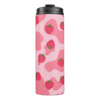 Cute Kawaii Strawberry Cow Pattern