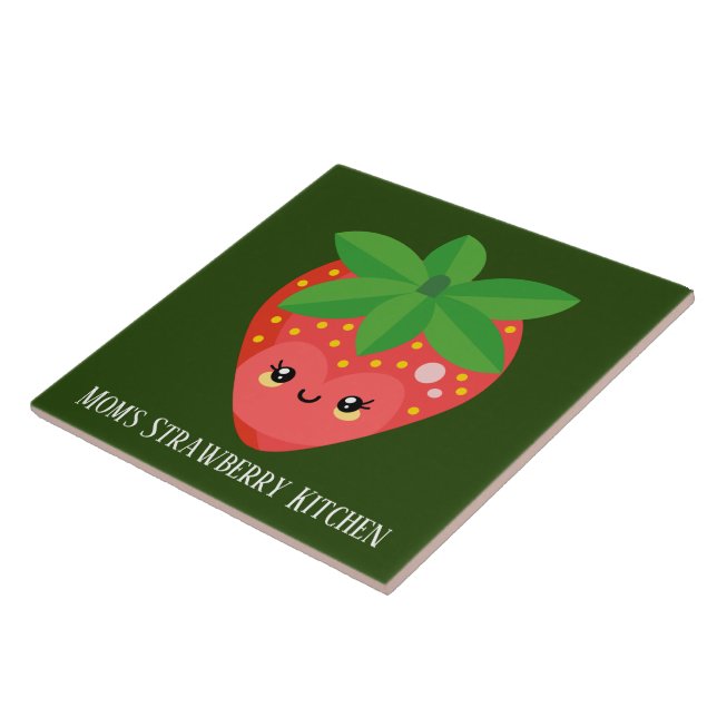 cute Kawaii strawberry decor kitchen  Tile (Side)