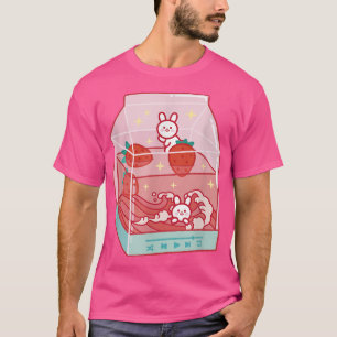 Cute Kawaii Strawberry Milk Japanese  T-Shirt