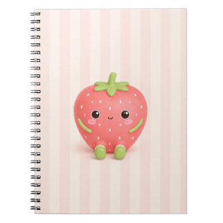 Cute Kawaii Strawberry Spiral Notebook