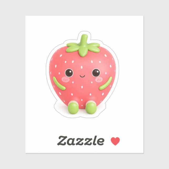 Cute Kawaii Strawberry Vinyl Sticker (Sheet)