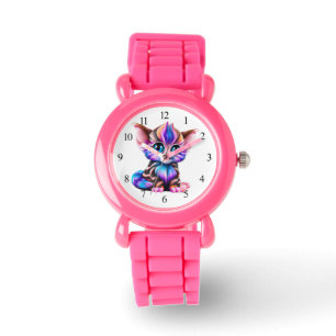 Cute Kawaii Striped Baby Kitten Watch