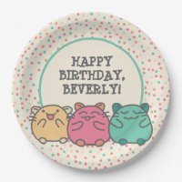Cute Kawaii Style Cartoon Hamsters Personalised