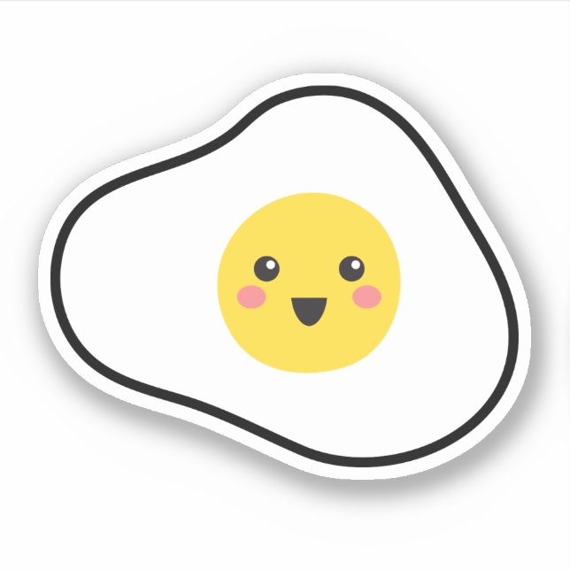 Cute kawaii style fried egg (Front)